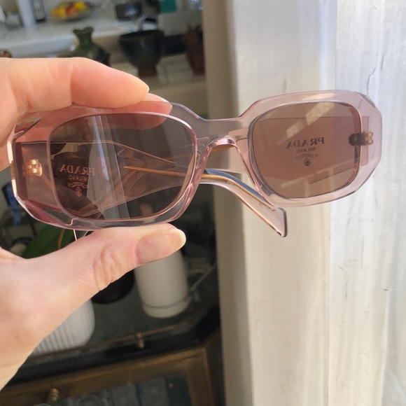 Prada Symbole sunglasses SPR 17W Pink frame Mahoghany lenses - Picture 7 of 13